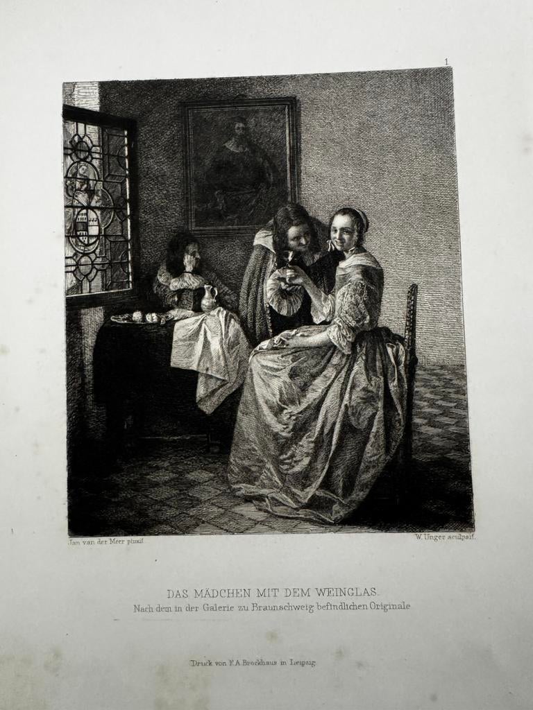 Antieke gravure 19e eeuw ets W. Unger, Antiek en Kunst, Kunst | Etsen en Gravures, Ophalen, Ets