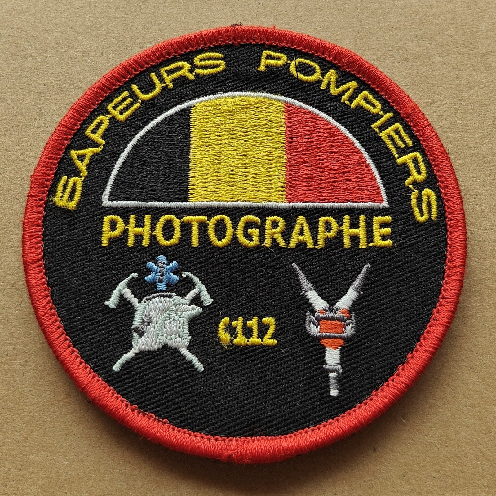 Patch de photographe des sapeurs-pompiers belges, Enlèvement ou Envoi, Emblème ou Badge