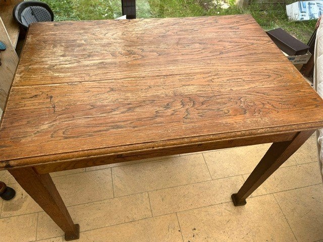 vintage tafel, Huis en Inrichting, Tafels | Eettafels, Ophalen, Gebruikt, Vier personen, Rechthoekig