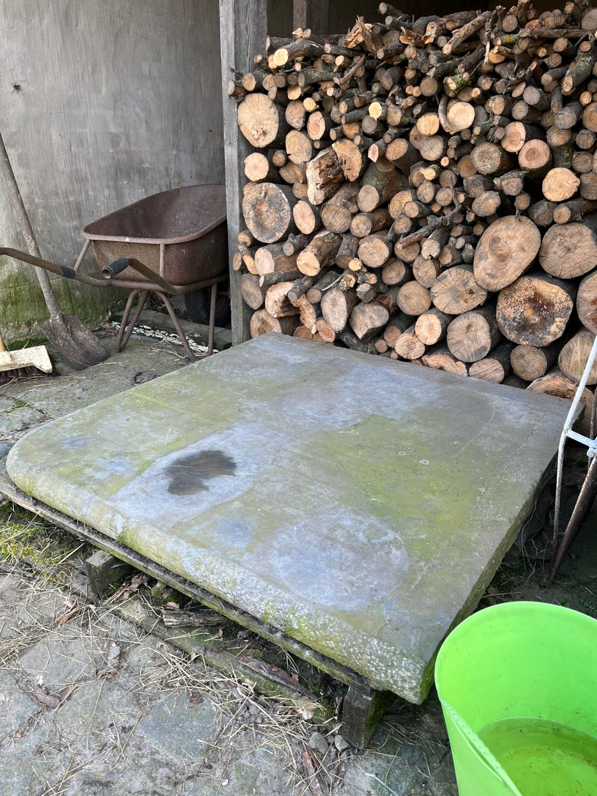 Blauwstenen sliet, Doe-het-zelf en Bouw, Ophalen, Gebruikt, Overige materialen, 50 tot 100 mm