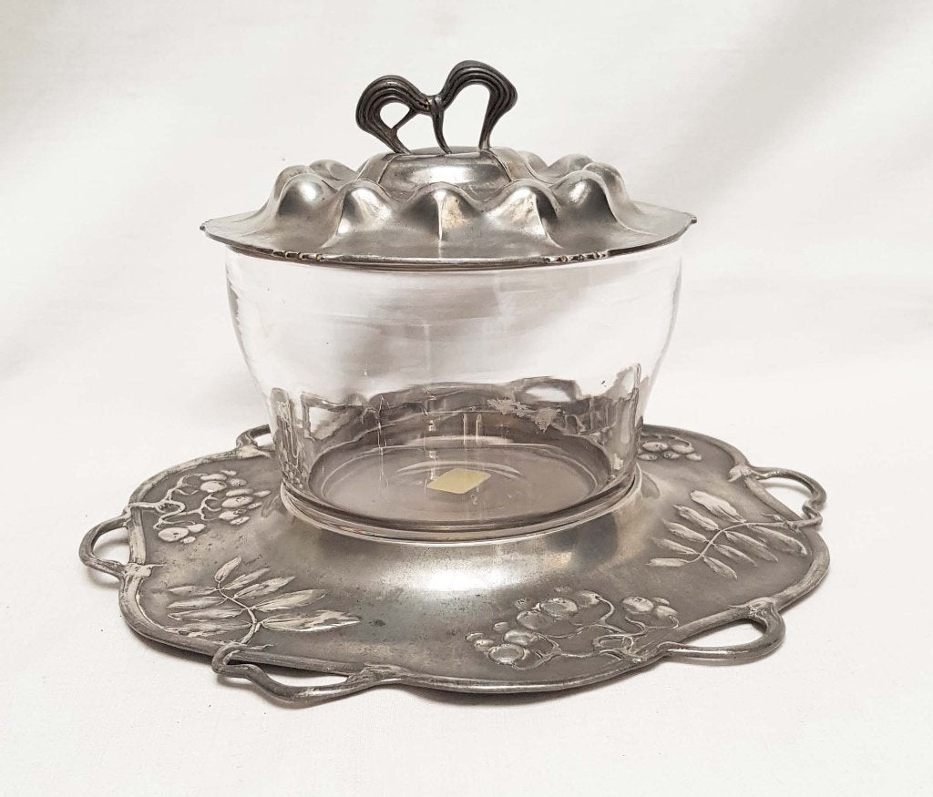 Pot à beurre ou à confiture Art Nouveau, Enlèvement ou Envoi