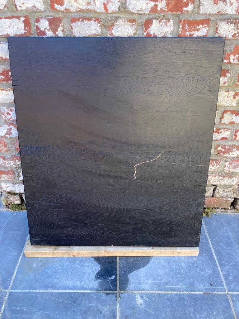 Massief eiken tafelblad / paneel – 80 x 70 cm (4 cm dik), Huis en Inrichting, Tafelonderdelen, Ophalen, Gebruikt, 50 tot 100 cm
