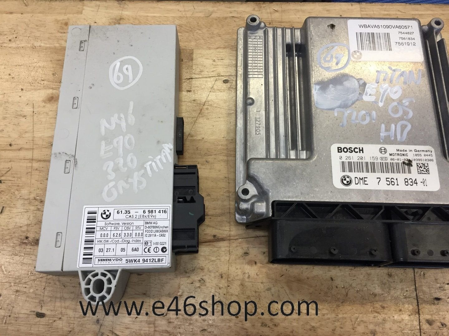 ECU DME BMW E890 E91 320I 2005 OE 7561834, Gebruikt, -, -, Ophalen of Verzenden