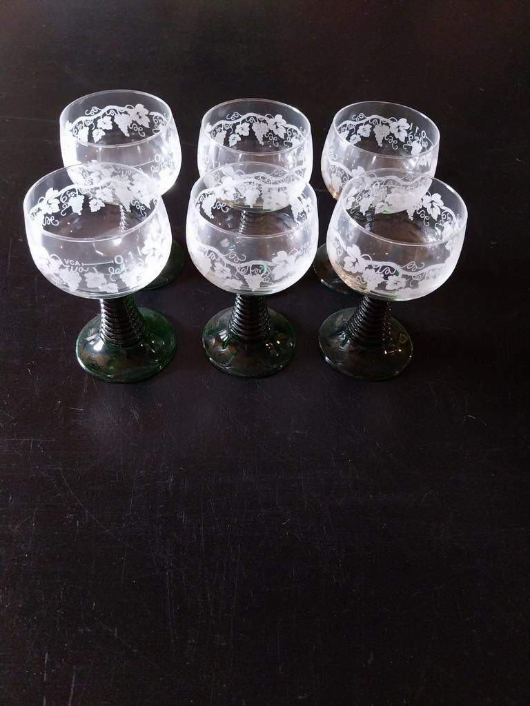 6 roemer wijnglazen, Antiek en Kunst, Ophalen