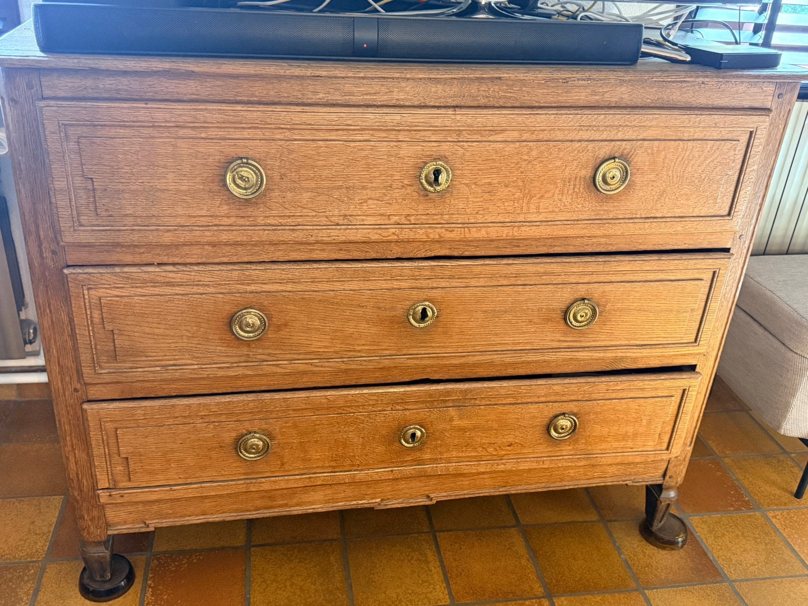 Authentiek authentiek dressoir uit de Lodewijk XVI-periode, Ophalen, Gebruikt