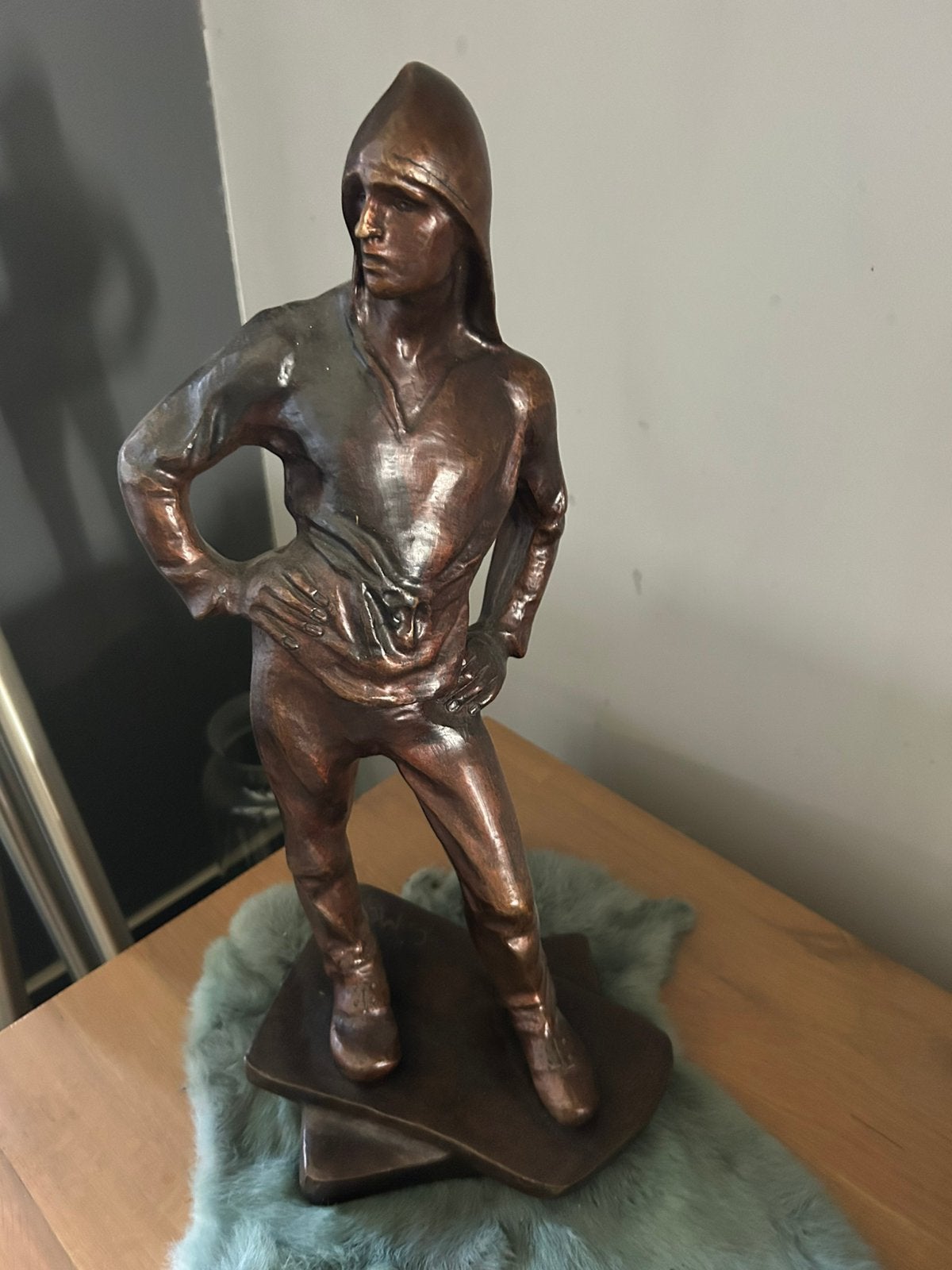 bronzen beeld . buildrager van meunier, Antiek en Kunst, Ophalen, Brons, Beeld, 20 - 50 cm