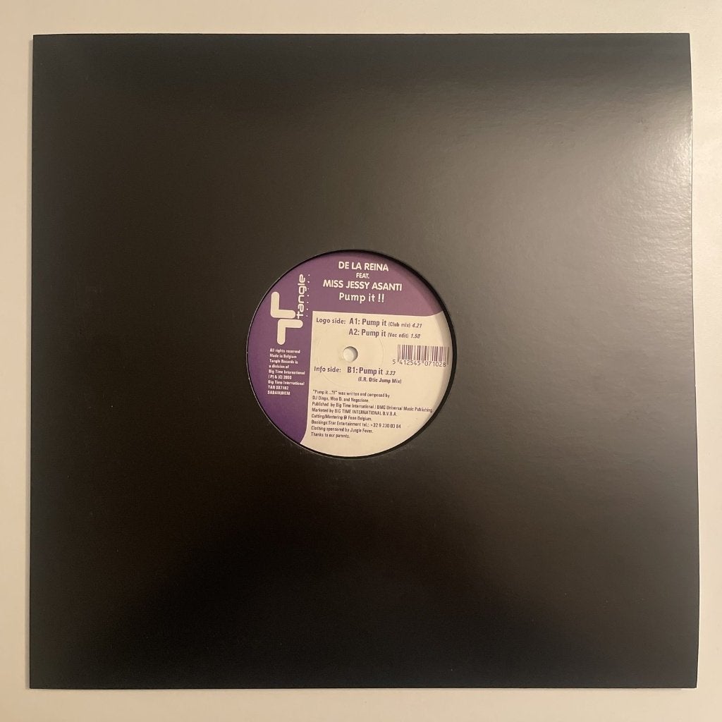De La Reina Featuring Miss Jessy Asanti - Pump It !!, Cd's en Dvd's, Ophalen of Verzenden, Gebruikt, 12 inch, House
