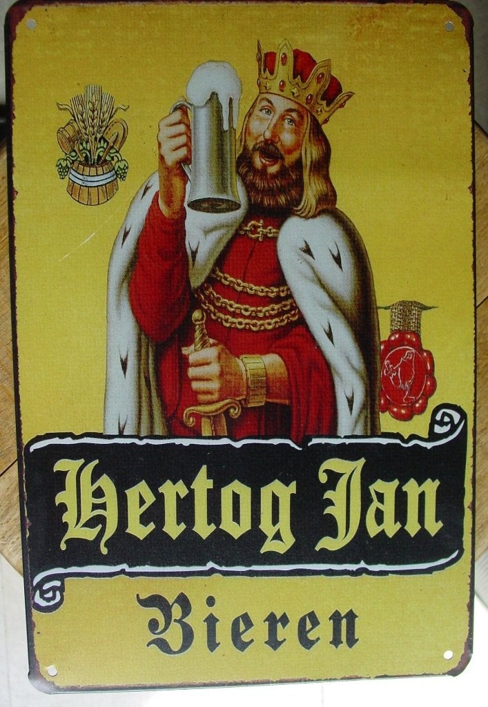 HERTOG JAN REKLAME -METAAL-, Verzamelen, Biermerken, Ophalen of Verzenden, Hertog Jan