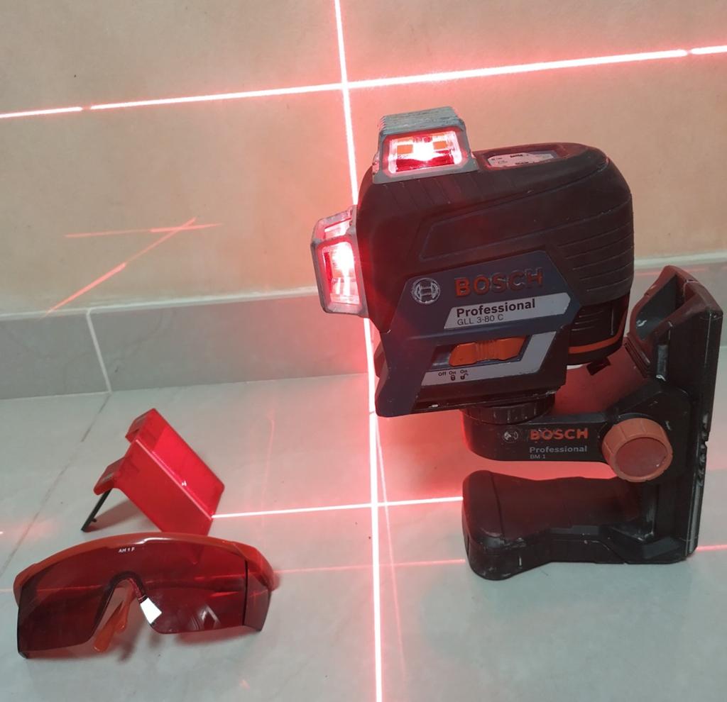 Bosch Pro GLL 3-80C laser, Ophalen of Verzenden, Gebruikt, Overige meters