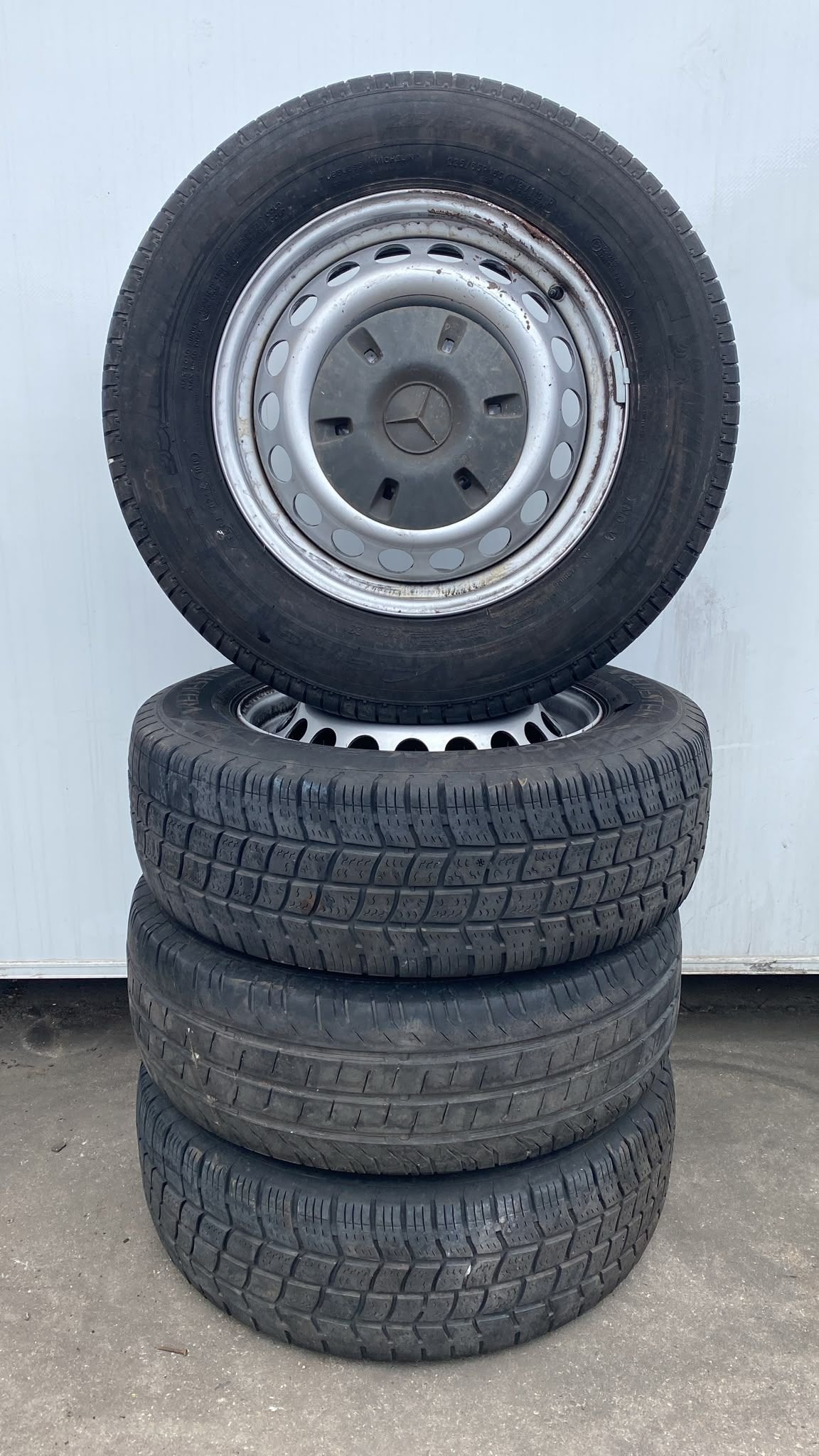 Mercedes (e) Sprinter Vw Crafter 30,35 225-65-16 6x130 - Set, Auto-onderdelen, Banden en Velgen, Gebruikt, -, -, Banden en Velgen