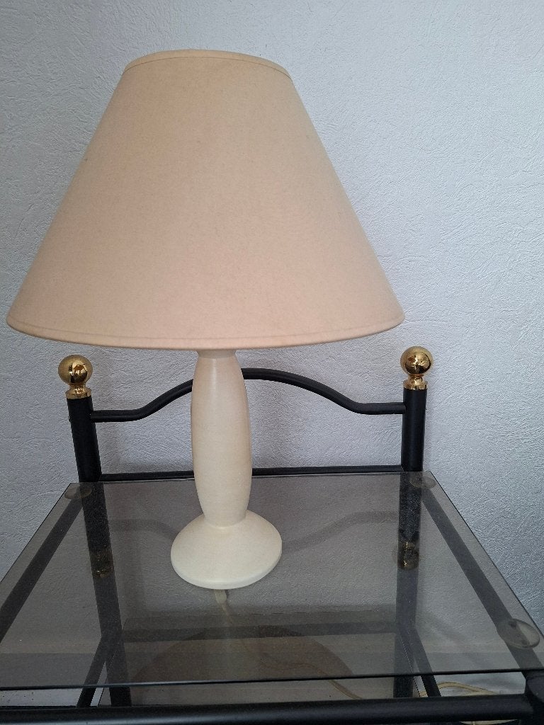 Lampe de couleur beige vintage, Vintage, Comme neuf, Enlèvement, 46 cm