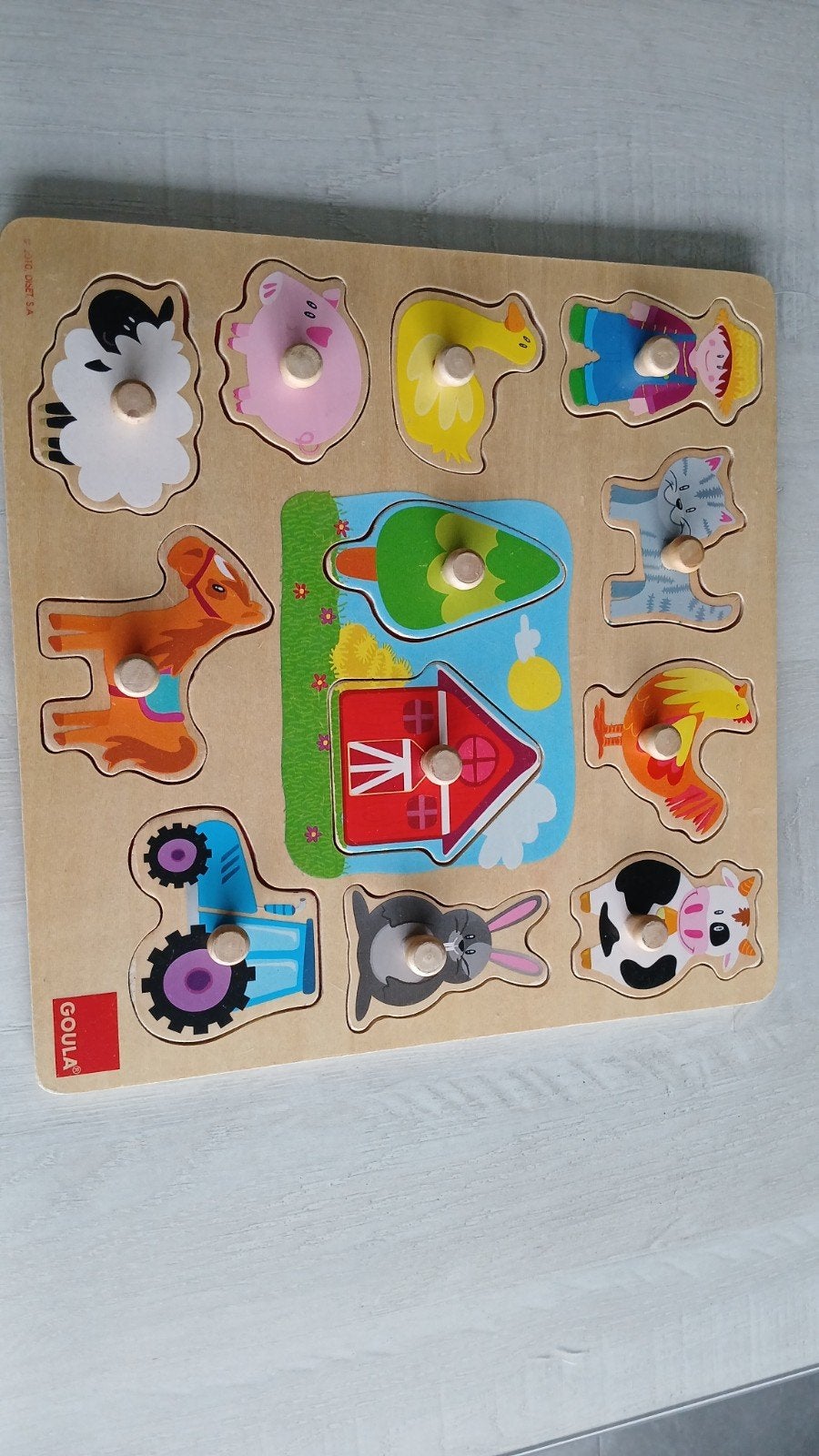 puzzel merk goula, Ophalen