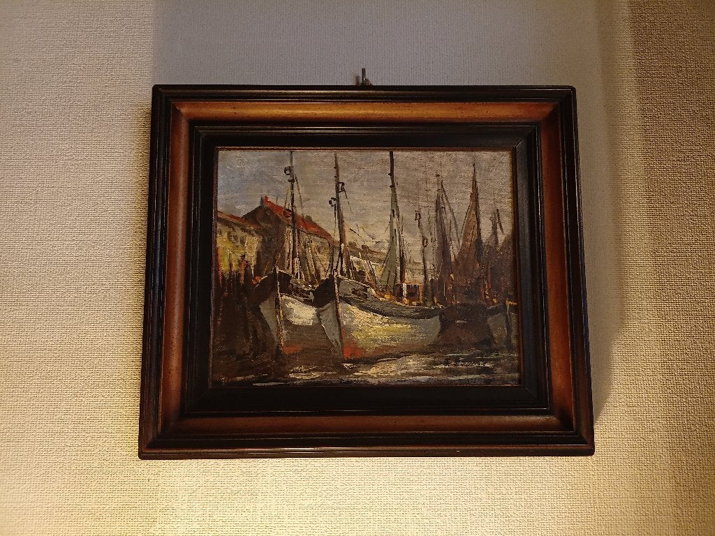 schilderij, Antiek en Kunst, Ophalen, Maritiem / water, Doek, Impressionistisch