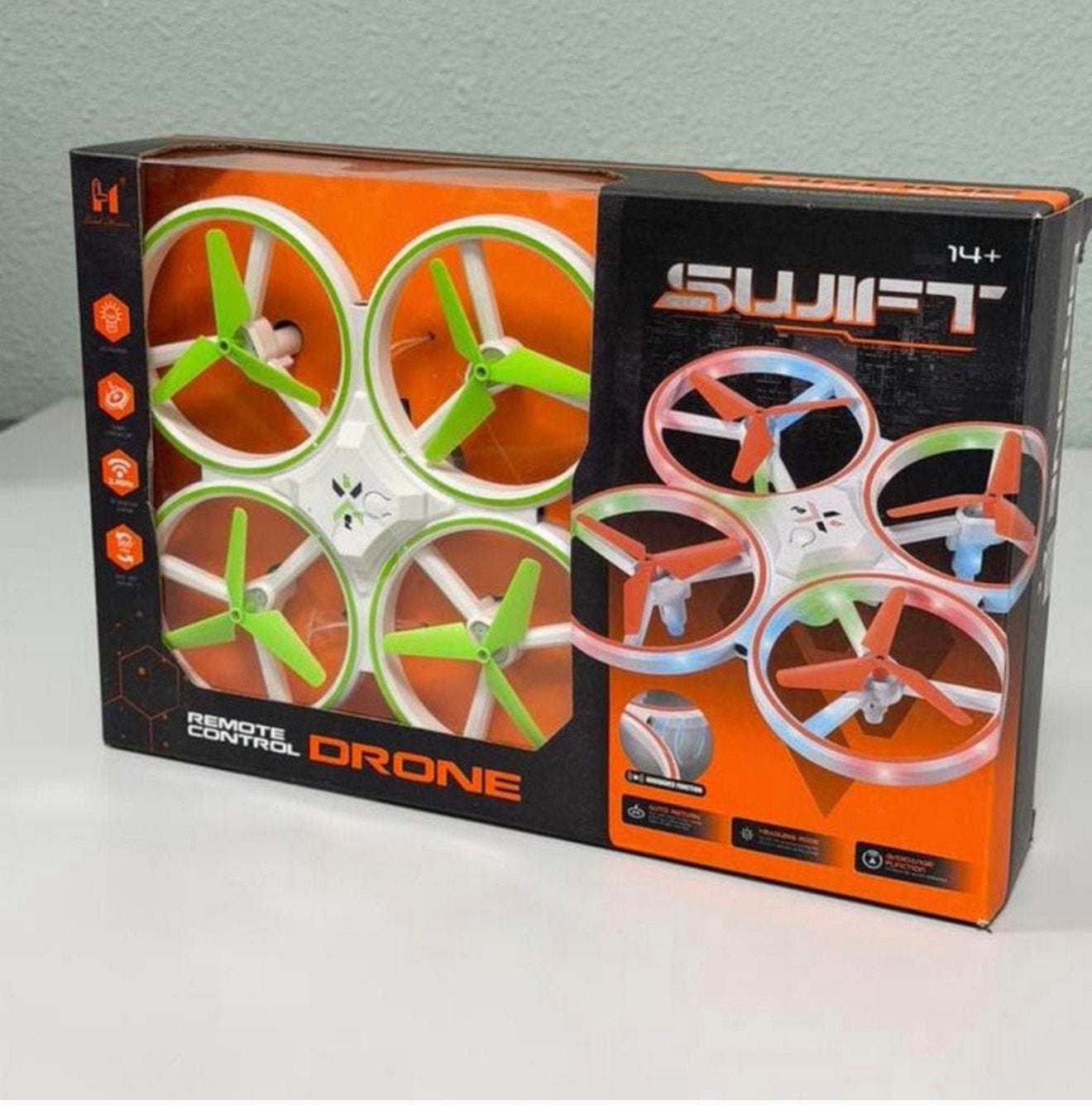 Drone contrôlable rapide RC + lumière LED contrôleur NOUVEAU, Enlèvement ou Envoi, Neuf, Drone jouet