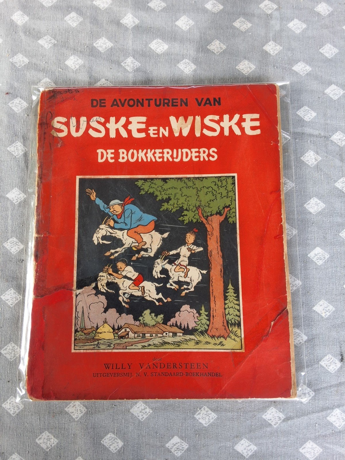 Suske en Wiske - De bokkenrijders 1ste druk 1956, Enlèvement ou Envoi