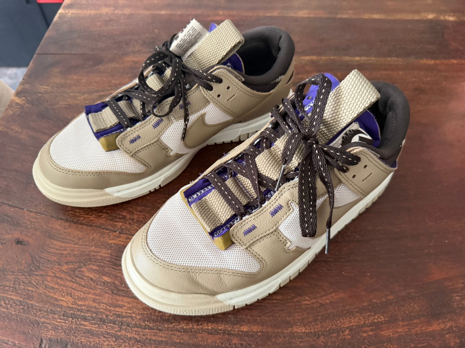 originele Nike Air Dunk Jumbo Mushroom maat 42,5, Kleding | Heren, Ophalen of Verzenden, Zo goed als nieuw, Sneakers