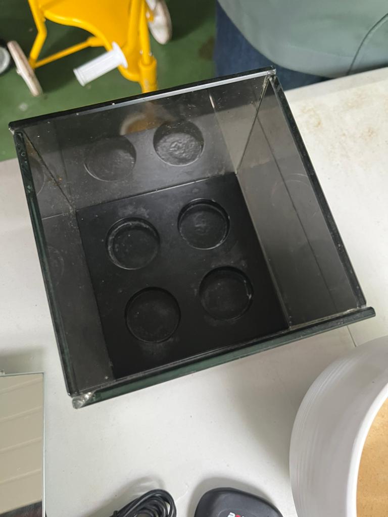 Kaarsenhouder spiegelglas, Huis en Inrichting, Ophalen, Zo goed als nieuw