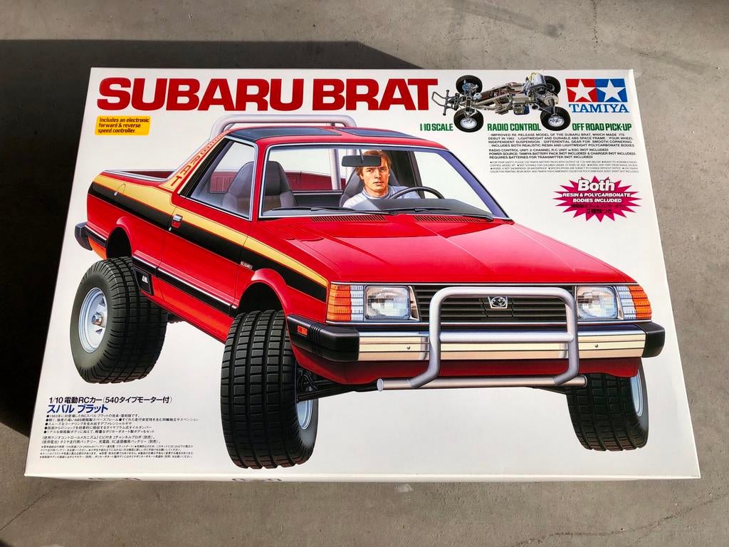 Tamiya Subaru Brat Nieuw in doos met extra body en ESC, Neuf, Échelle 1:10, Enlèvement ou Envoi, Voiture off road