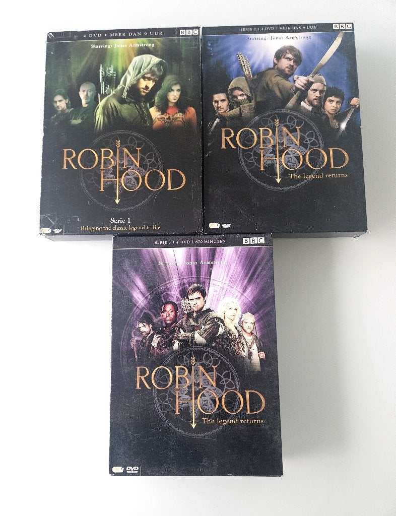 3 DVD boxen : Robin Hood , The Legend Returns 1, 2 en 3, Enlèvement ou Envoi