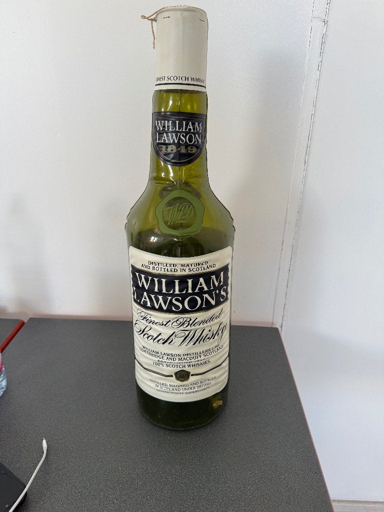 Vintage William Lawson's opblaasbare reclamefles, Collections, Marques & Objets publicitaires, Enlèvement, Comme neuf, Autres types