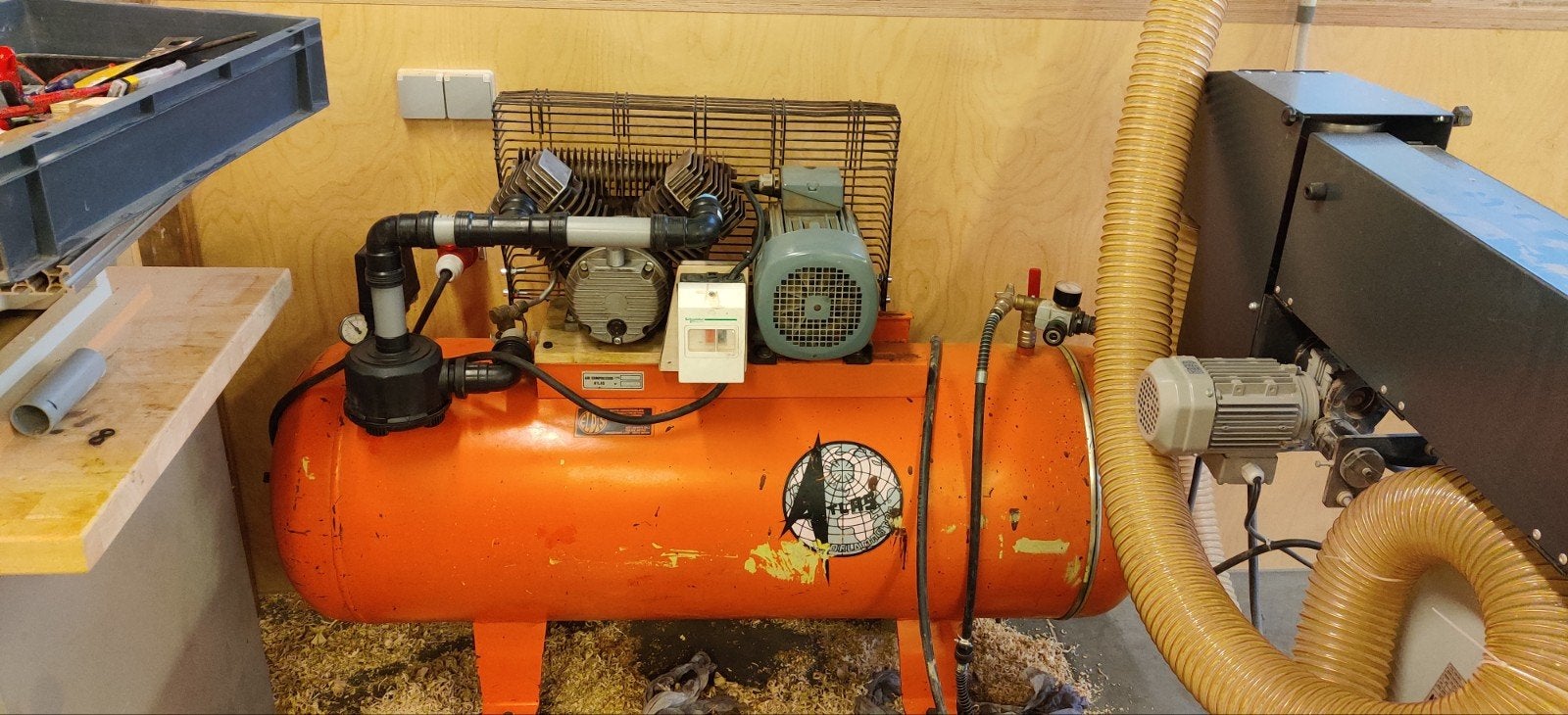 grote stille compressor, Doe-het-zelf en Bouw, Ophalen, Gebruikt