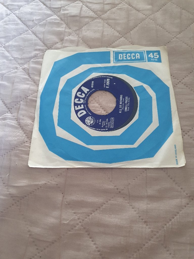 S - Small Faces – All Or Nothing - 1966, 7 inch, Ophalen of Verzenden, Zo goed als nieuw, EP