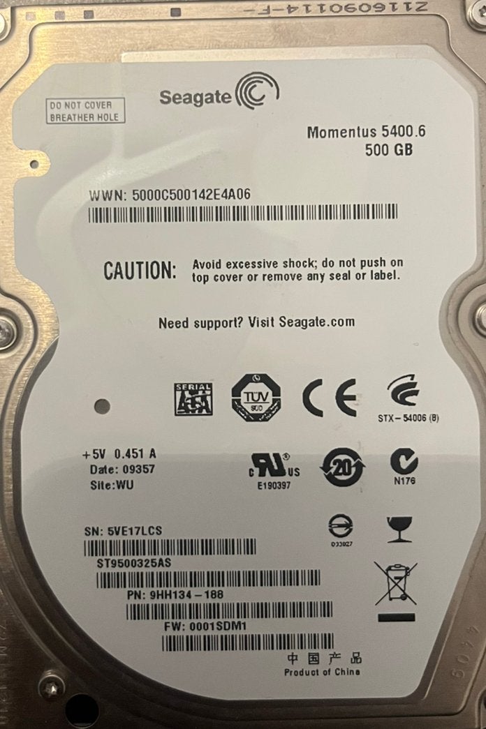 Sata 500gb voor een laptop, Computers en Software, Harde schijven, Ophalen, Zo goed als nieuw, Laptop, SATA