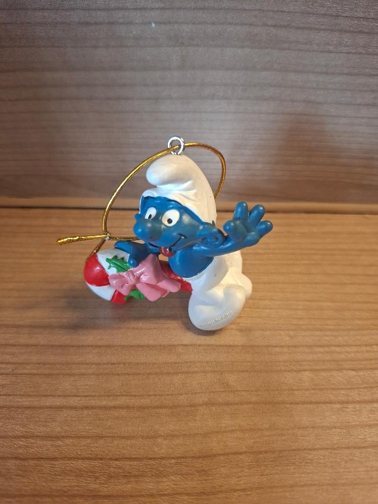 Smurfen: Kerstsmurf op zuurstok MET koord!(51907), Ophalen of Verzenden, Zo goed als nieuw