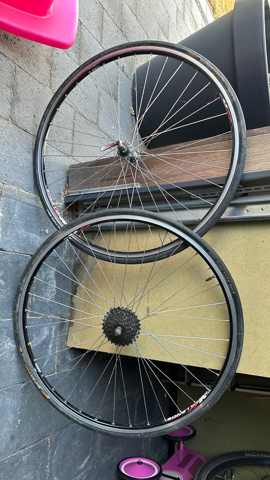 Koersfiets wielen, Fietsen en Brommers, Fietsonderdelen, Ophalen, Zo goed als nieuw