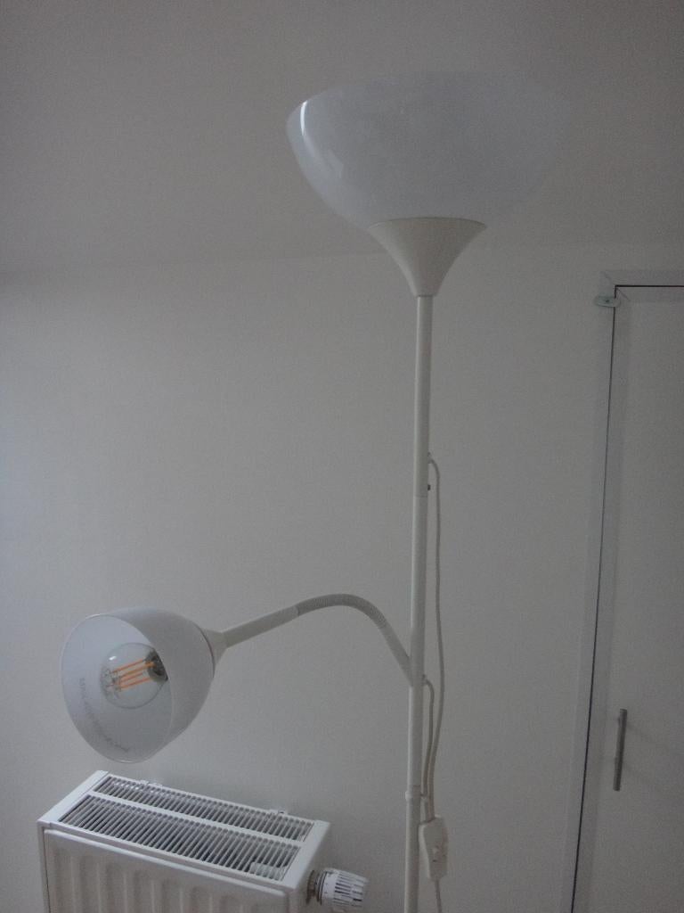 Lampe sur pied table étagère, Enlèvement, Utilisé, Verre