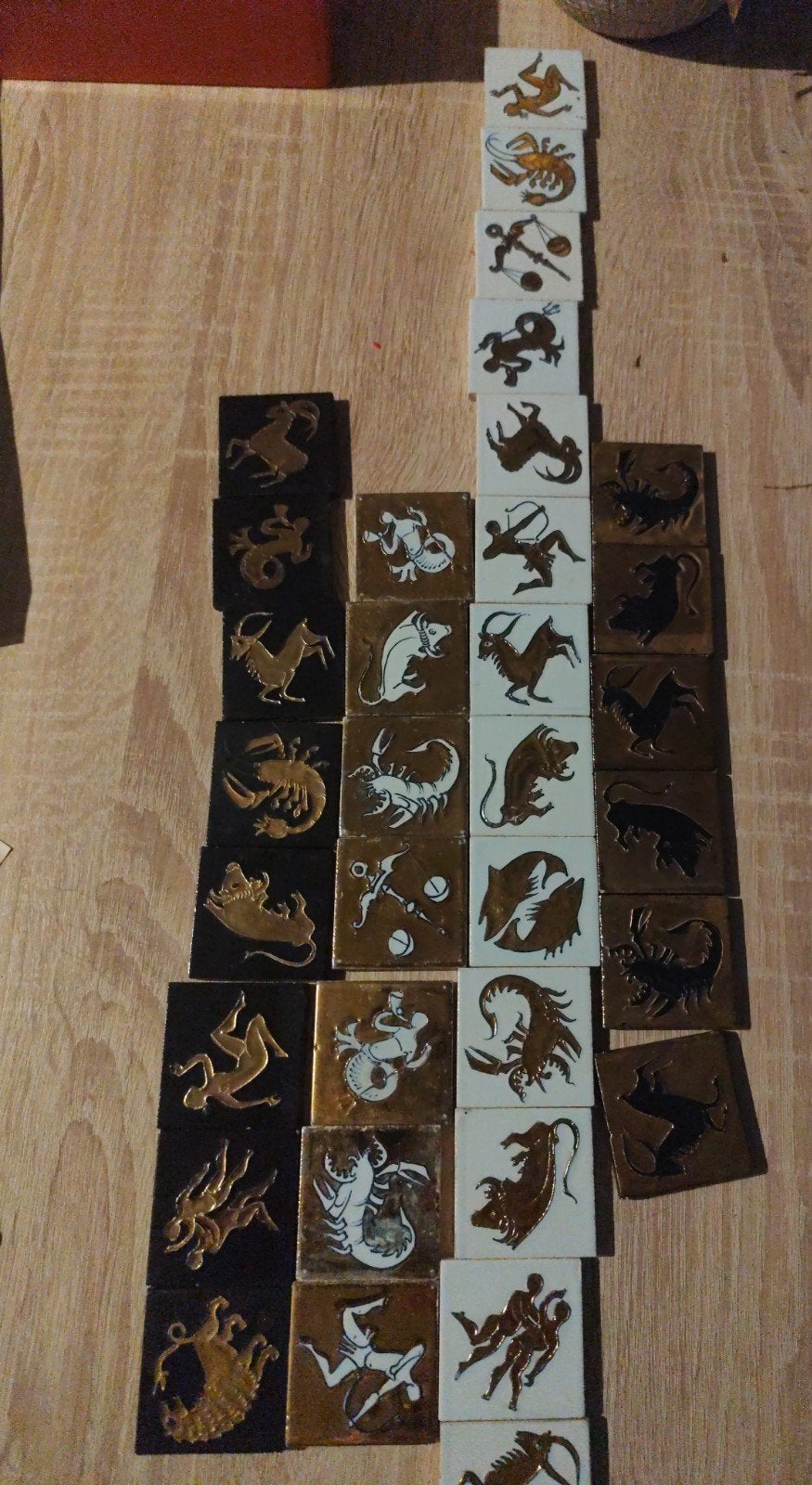 Carreaux vintage, horoscope, Antiquités & Art, Enlèvement