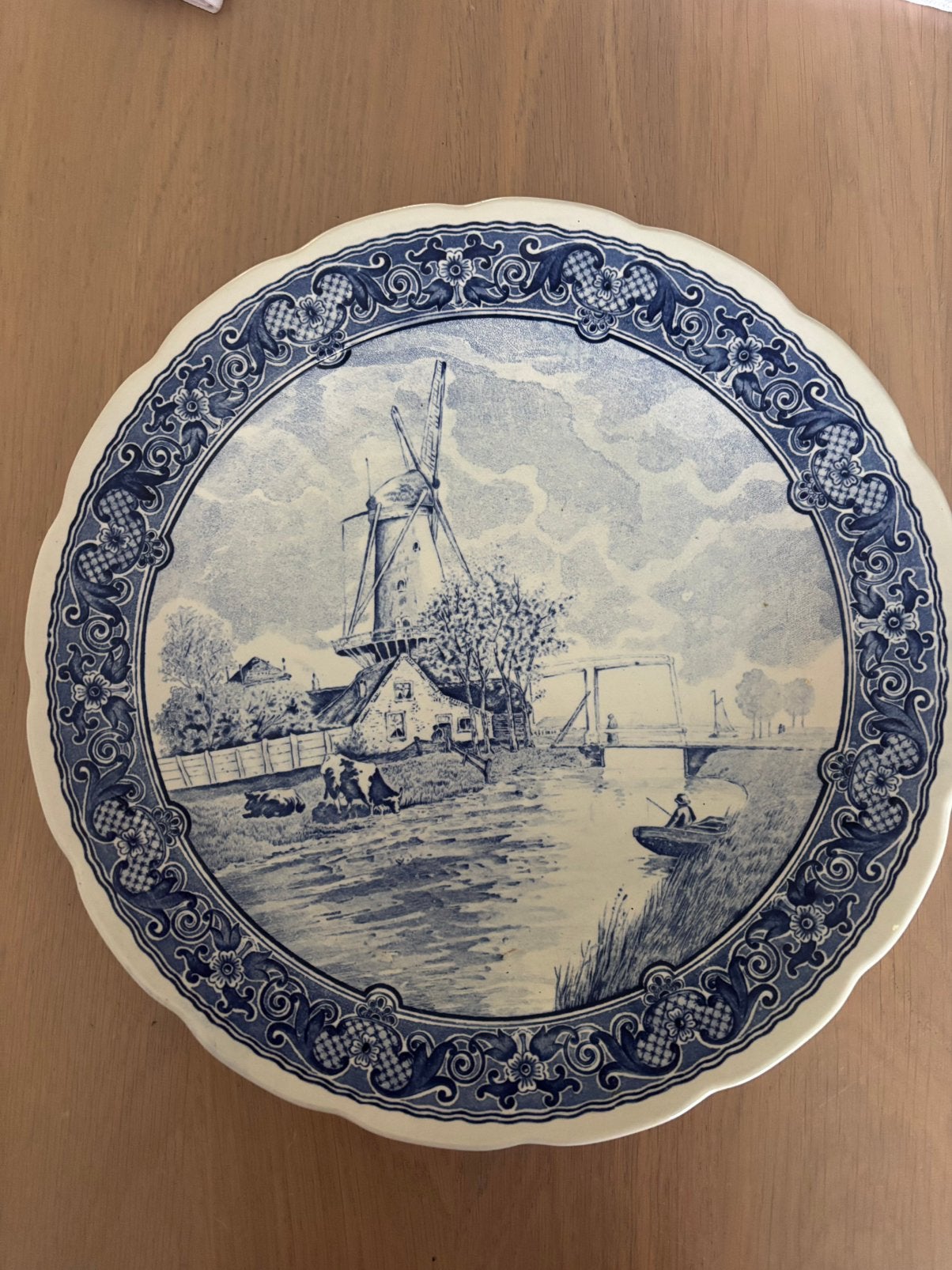 Delfts-blauw wandbord 30 cm, Ophalen of Verzenden