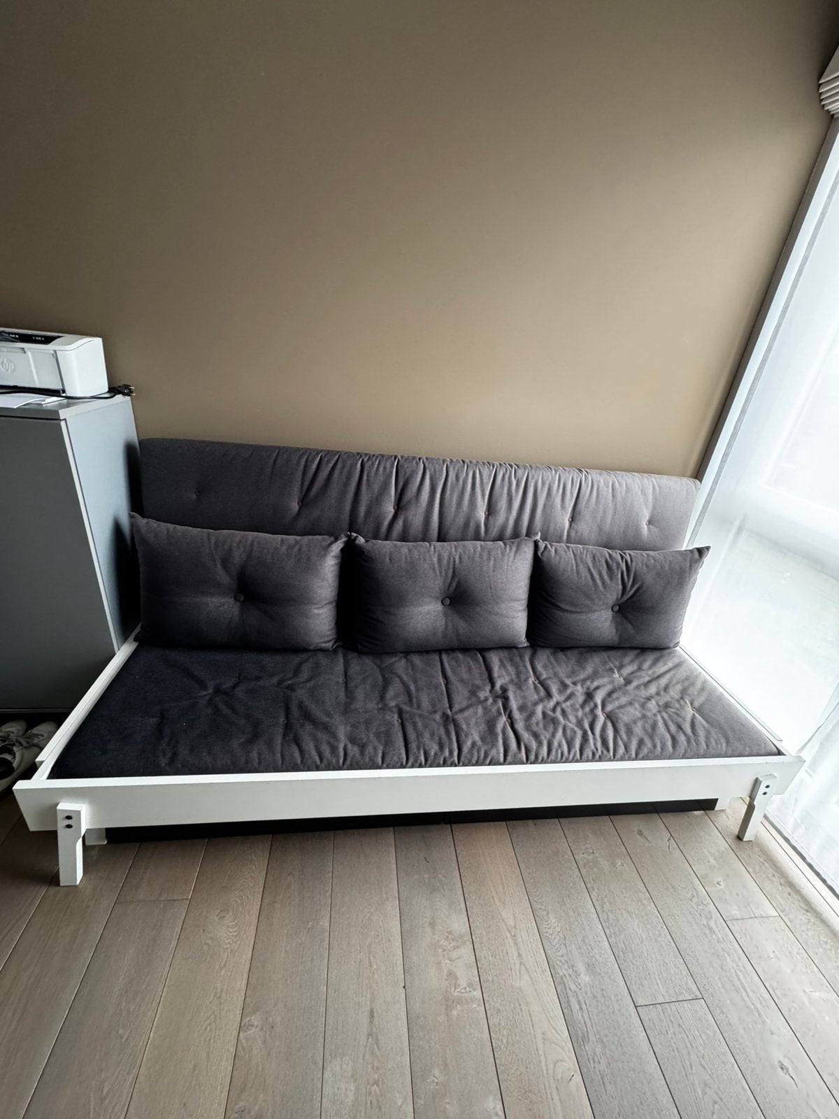 Zetelbed 2 pers met 2 extra opbergladen, Huis en Inrichting, Ophalen, Gebruikt, Tweepersoons, Overige maten