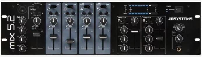 mengpaneel JBSYSTEMS 5.2, Muziek en Instrumenten, Ophalen, Zo goed als nieuw, 5 tot 10 kanalen, Microfooningang