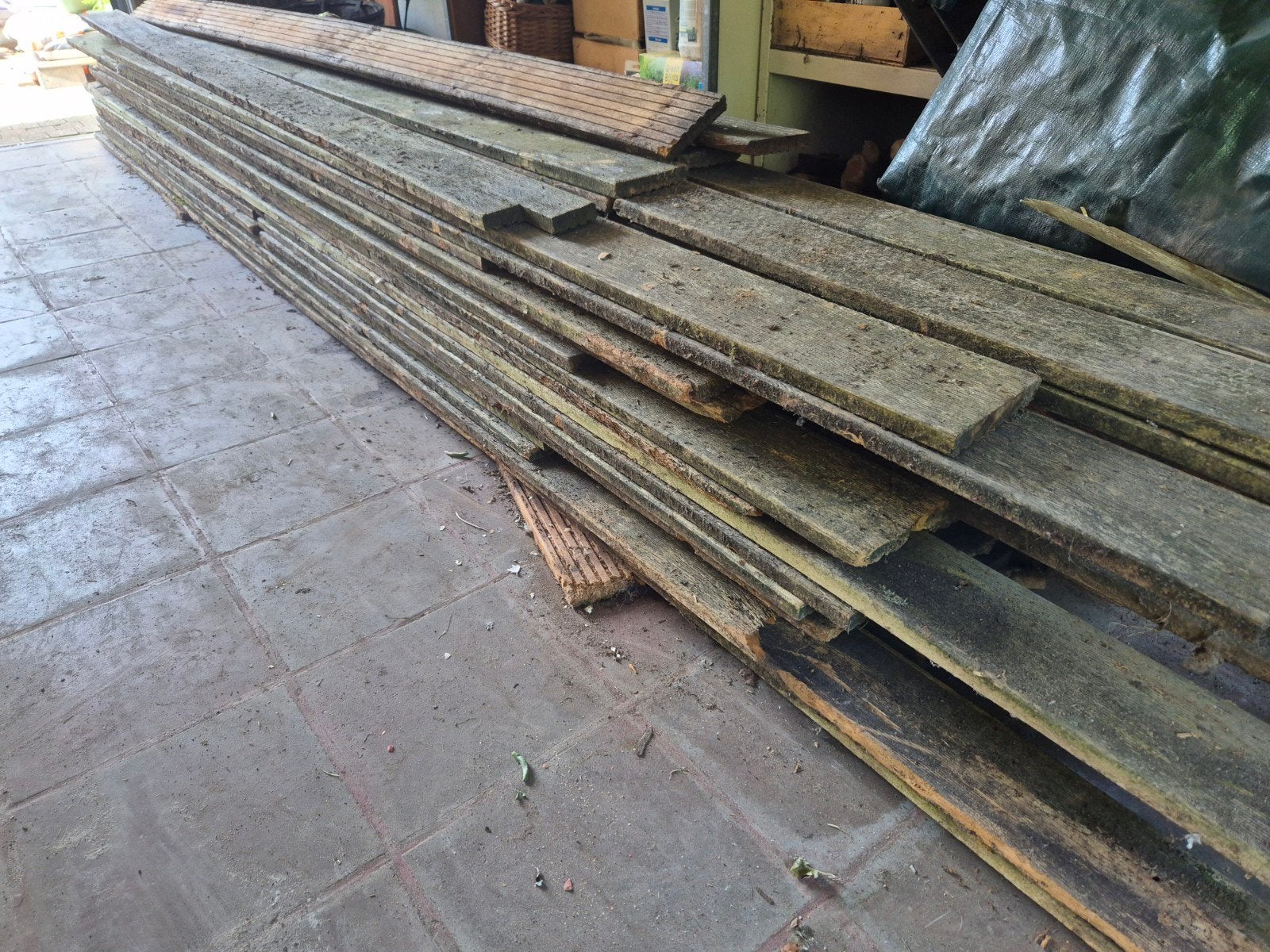 Hout gratis planken hardhout, Ophalen, Gebruikt, Planken, Hardhout