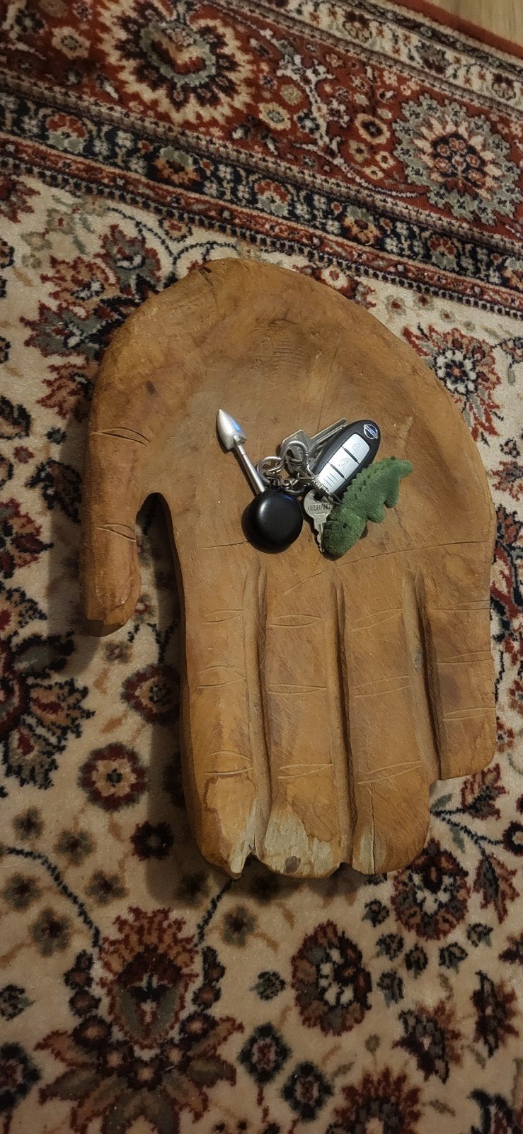 hand schaal hout, Ophalen
