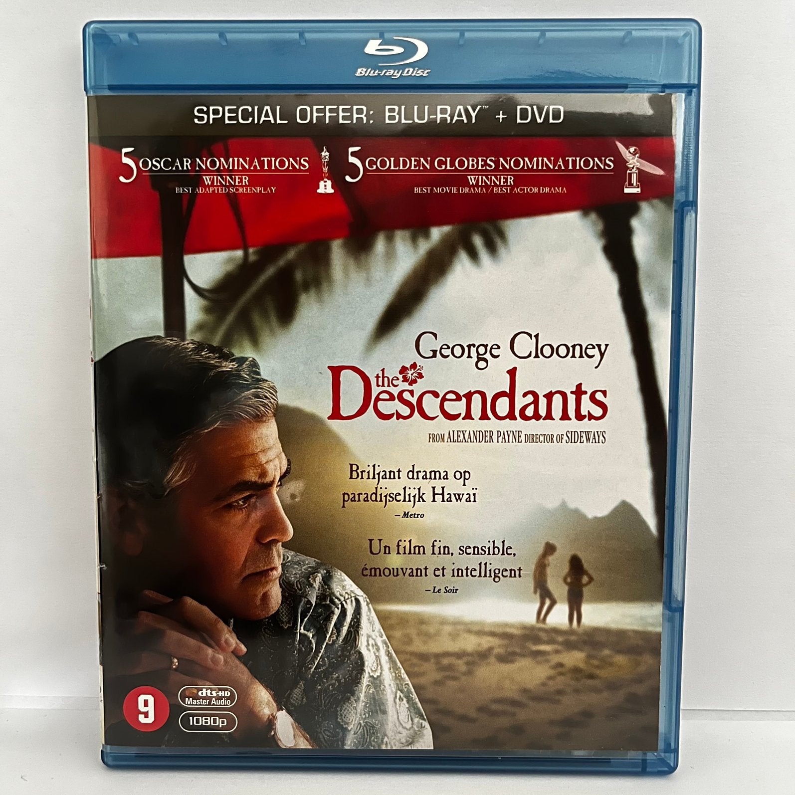 Les Descendants (2011) Blu-ray + DVD, CD & DVD, Blu-ray, Enlèvement ou Envoi, Comme neuf, Drame