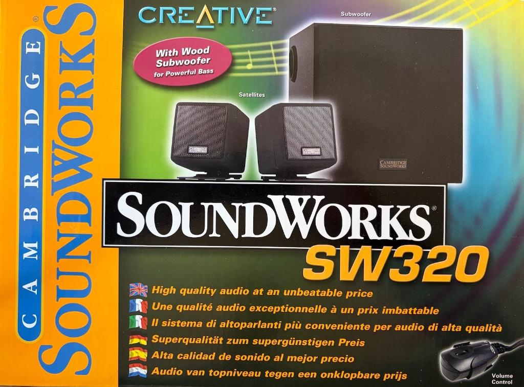 Enceintes + Subwoofer Cambridge SoundWorks SW320, Informatique & Logiciels, Enlèvement, Utilisé, Canal audio 2.1, Creative