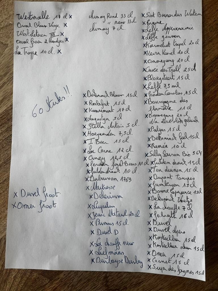 Degustatie bierglaasjes, Ophalen, Zo goed als nieuw