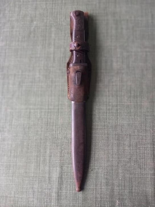 Baïonnette allemande K98k WW2 complète, originale, Collections, Objets militaires | Seconde Guerre mondiale, Enlèvement ou Envoi