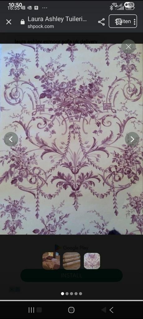 Behang Laura Ashley, Ophalen