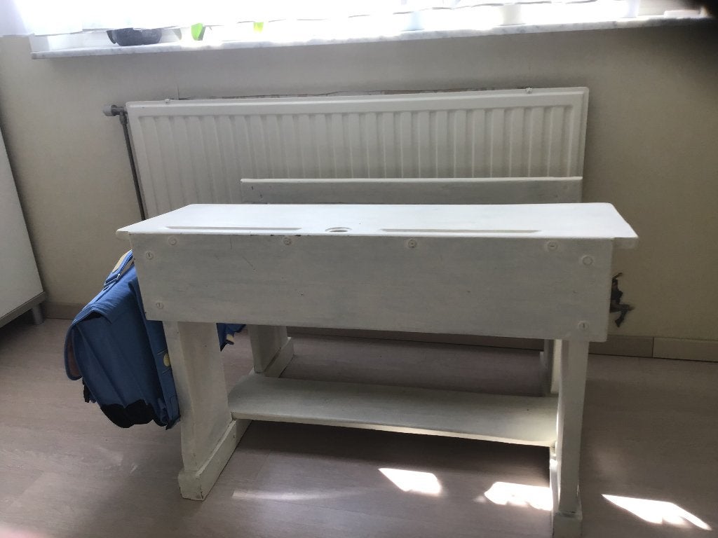 Schoolbank, Ophalen, Gebruikt, Hout, Kinderbureau