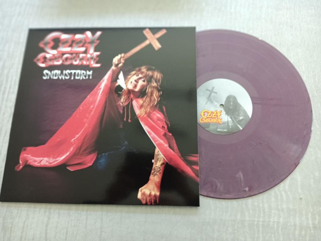 Ozzy Osbourne Lp Snowstorm - violet marbré, Pochette photo, Enlèvement ou Envoi, Comme neuf