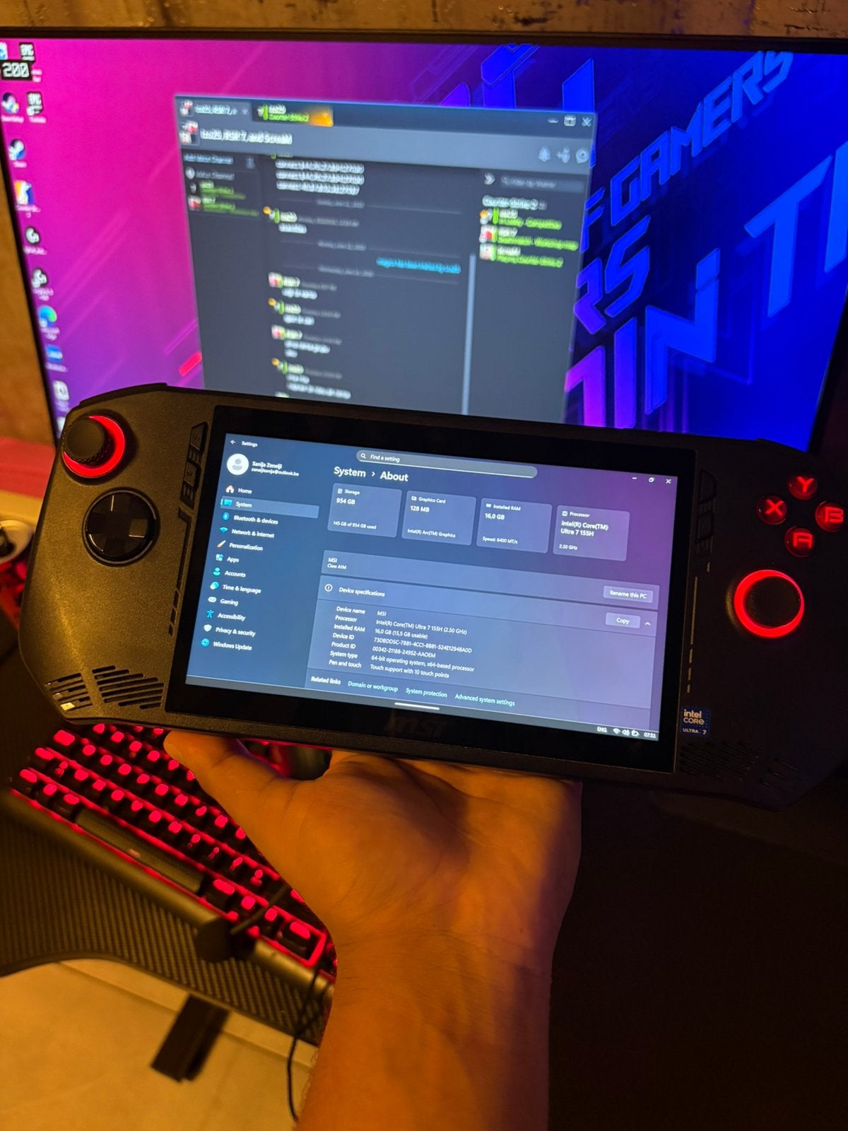 Msi claw A1M, Games en Spelcomputers, Spelcomputers | Overige, Ophalen, MSI, Zo goed als nieuw