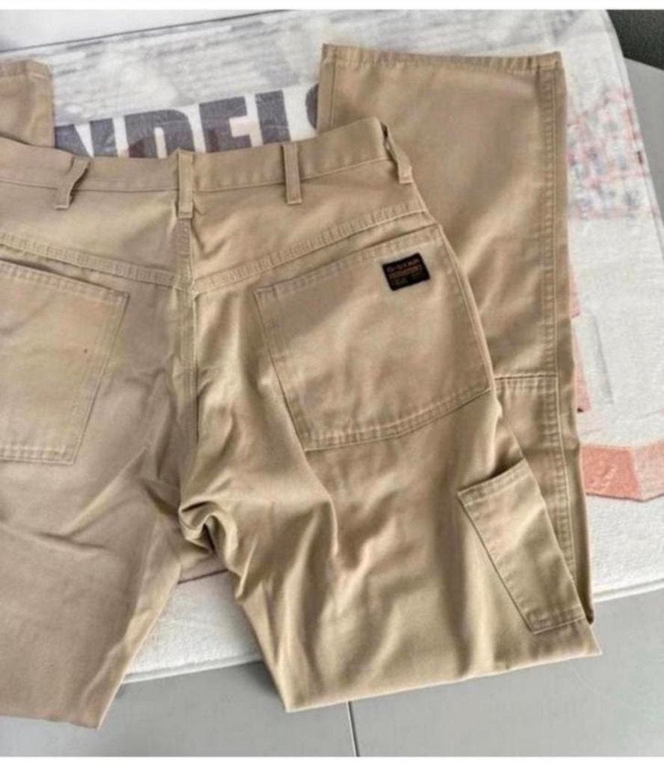 G-Star Shortcut Worker Beige lange broek jeans W32 L34 32-34, Kleding | Heren, Ophalen of Verzenden, Zo goed als nieuw, Maat 52/54 (L)