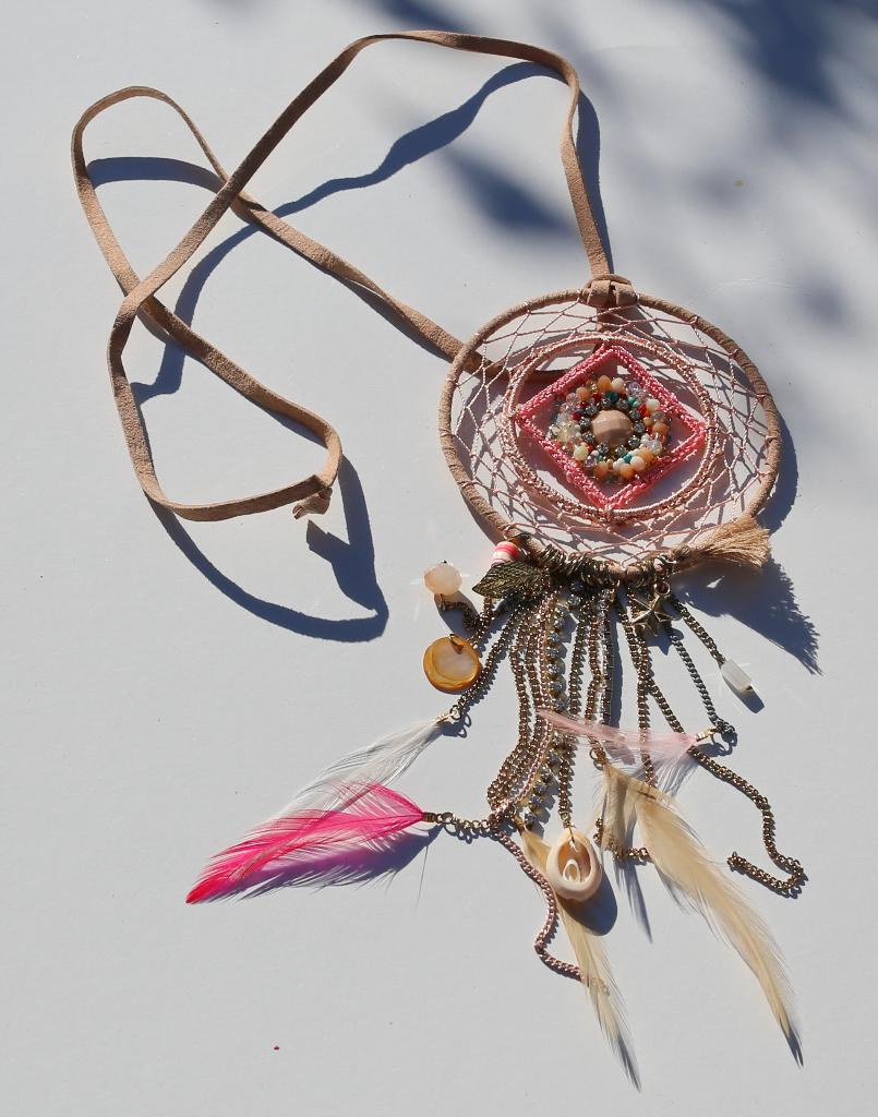 Nieuwe ketting! Dromenvanger, Handtassen en Accessoires, Kettingen, Ophalen of Verzenden, Nieuw, Roze