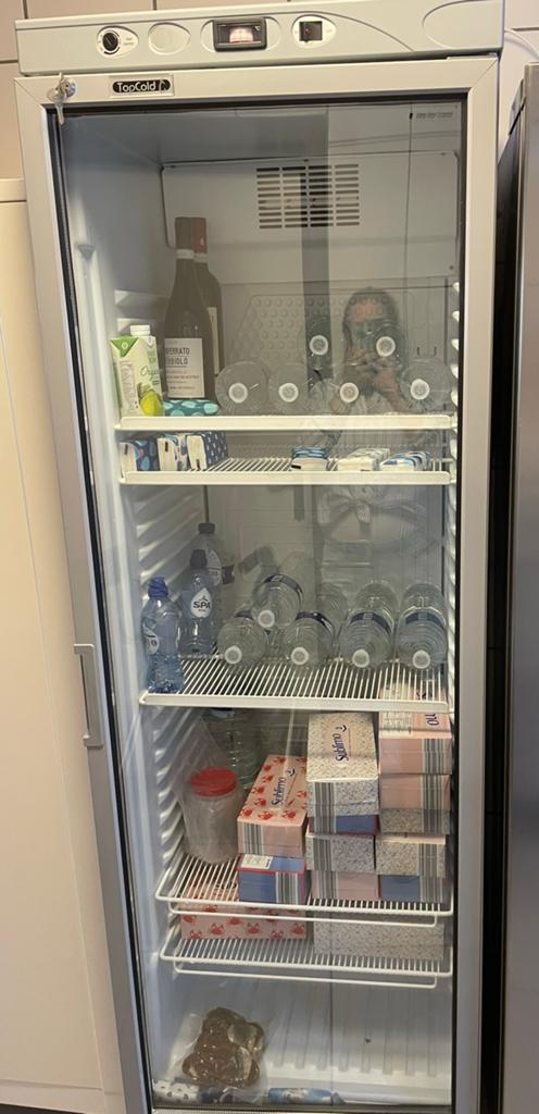 Grote koelkast met glazen deur, Elektronische apparatuur, Koelkasten en IJskasten, Ophalen, Zo goed als nieuw