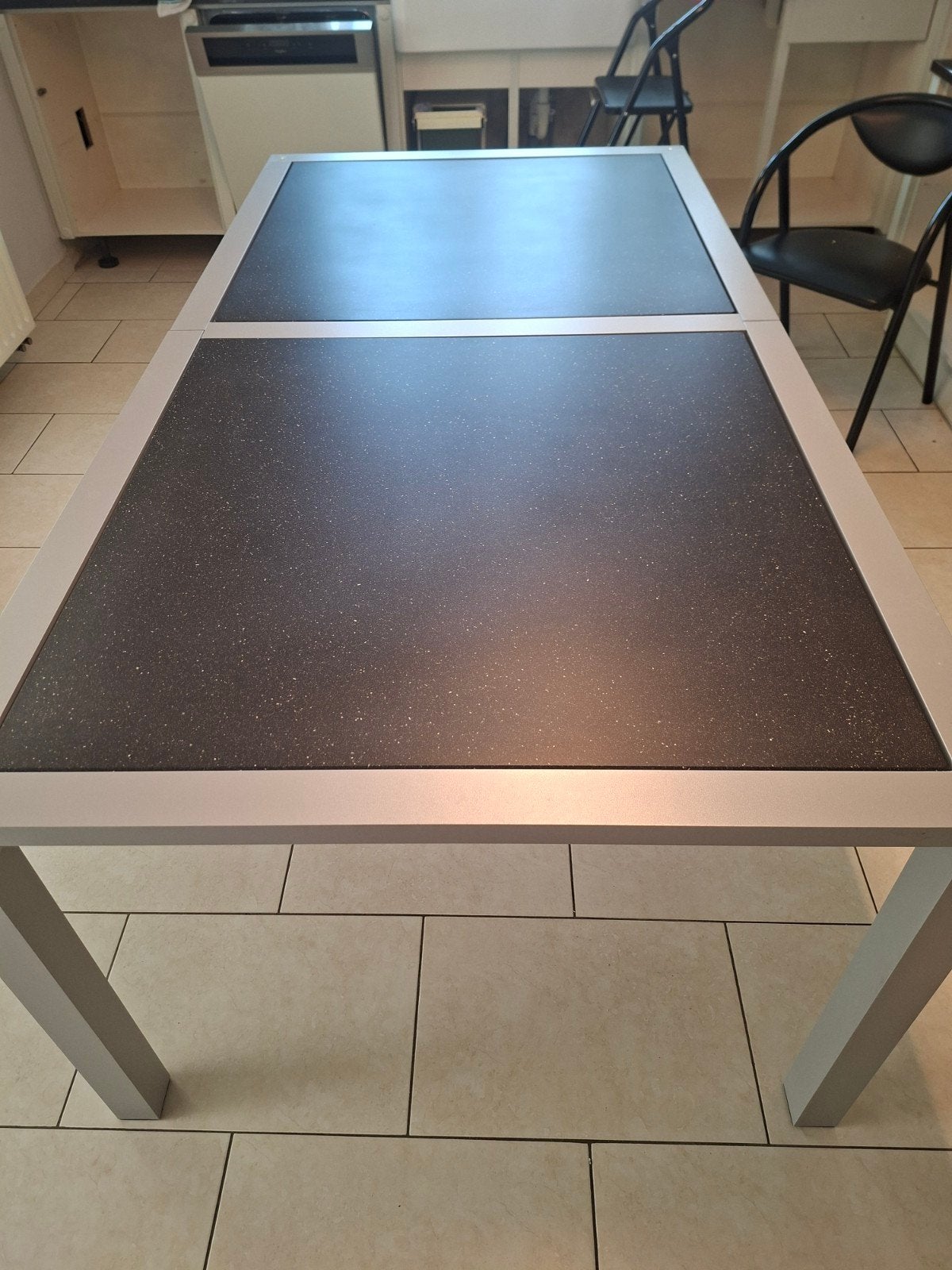 keuken ( of tuintafel), Huis en Inrichting, Ophalen, 100 tot 150 cm, Zo goed als nieuw, Vijf personen of meer