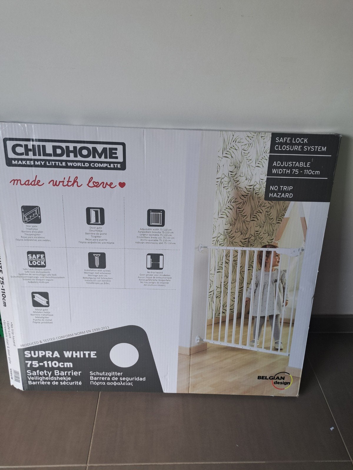 Childhome Supra deur/traphek 75 - 110 cm, Kinderen en Baby's, Traphekjes, Ophalen