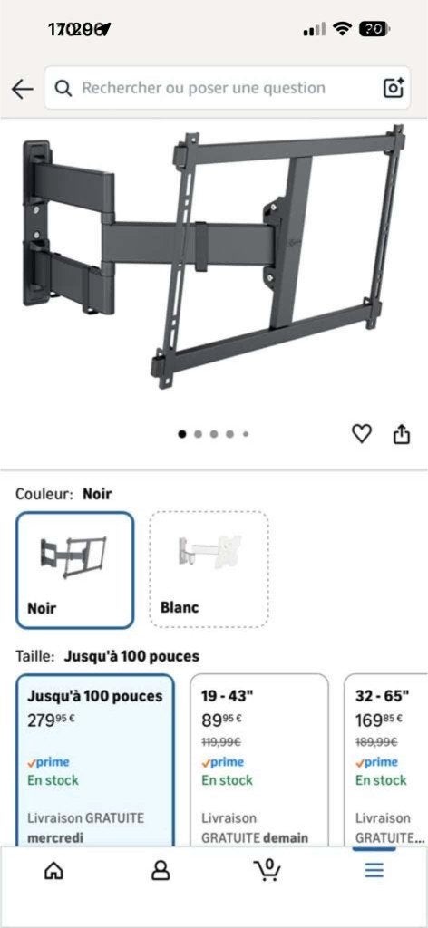 Porte tv murale neuf support, TV, Hi-fi & Vidéo, Enlèvement, Comme neuf